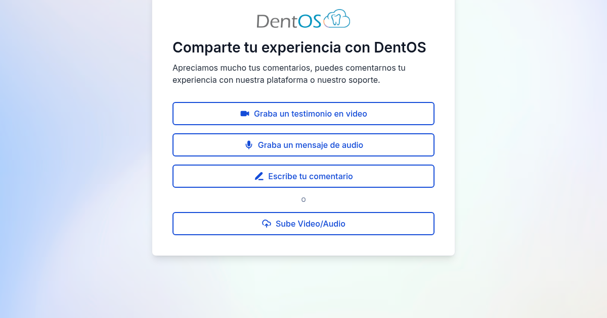 Comparte tu experiencia con DentOS